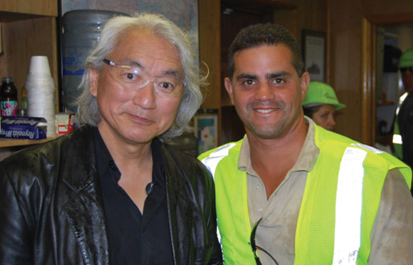 Pictured: Dr. Michio Kaku (left), host of Science Channel's "Sci-Fi Science: Physics of the Impossible," and Ray Colon (right), Manager, Gershow Recycling.