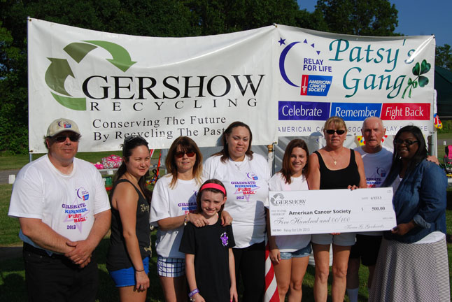 Gershow Recycling Donates $500 to American Cancer Society at Sayville Relay for Life