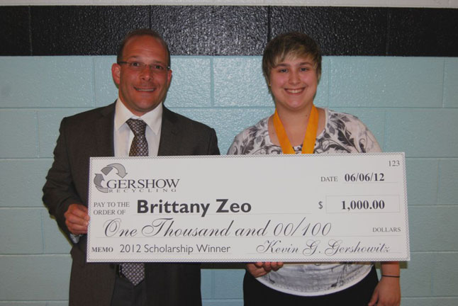 Gershow Recycling Grants Scholarships to Local Graduating High School Students Gershow Recycling Grants Scholarships to Local Graduating High School Students