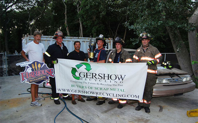 Gershow Recycling Donates Vehicle to Blue Point Fire Department for Extrication Exercise Filmed for Upcoming Episode of Firehouse Kitchen Gershow Recycling Donates Vehicle to Blue Point Fire Department for Extrication Exercise Filmed for Upcoming Episode of Firehouse Kitchen