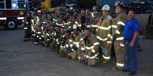 Gershow Recycling Hosts Medford Fire Department at Its Facility for Extrication Exercise Gershow Recycling Hosts Medford Fire Department at Its Facility for Extrication Exercise