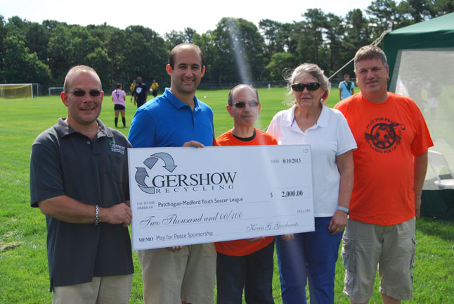 Gershow Donates $2,000 for Play for Peace Soccer Tournament