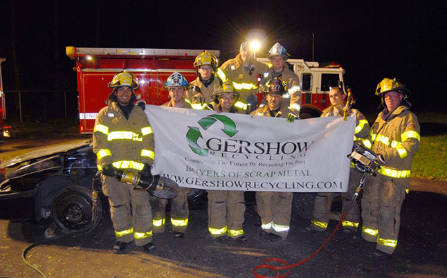 Gershow Recycling Donates Two Vehicles to Sayville Fire Department for Extrication Exercise Gershow Recycling Donates Two Vehicles to Sayville Fire Department for Extrication Exercise
