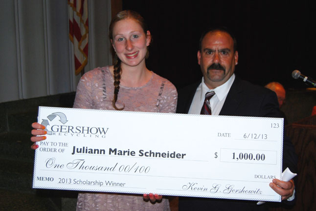 Gershow Recycling Grants Scholarships to Local Graduating High School Students