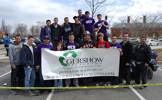 Gershow Recycling Donates Vehicle for Phi Sigma Kappa's Smash a Car Event at Adelphi University Gershow Recycling Donates Vehicle for Phi Sigma Kappa's Smash a Car Event at Adelphi University