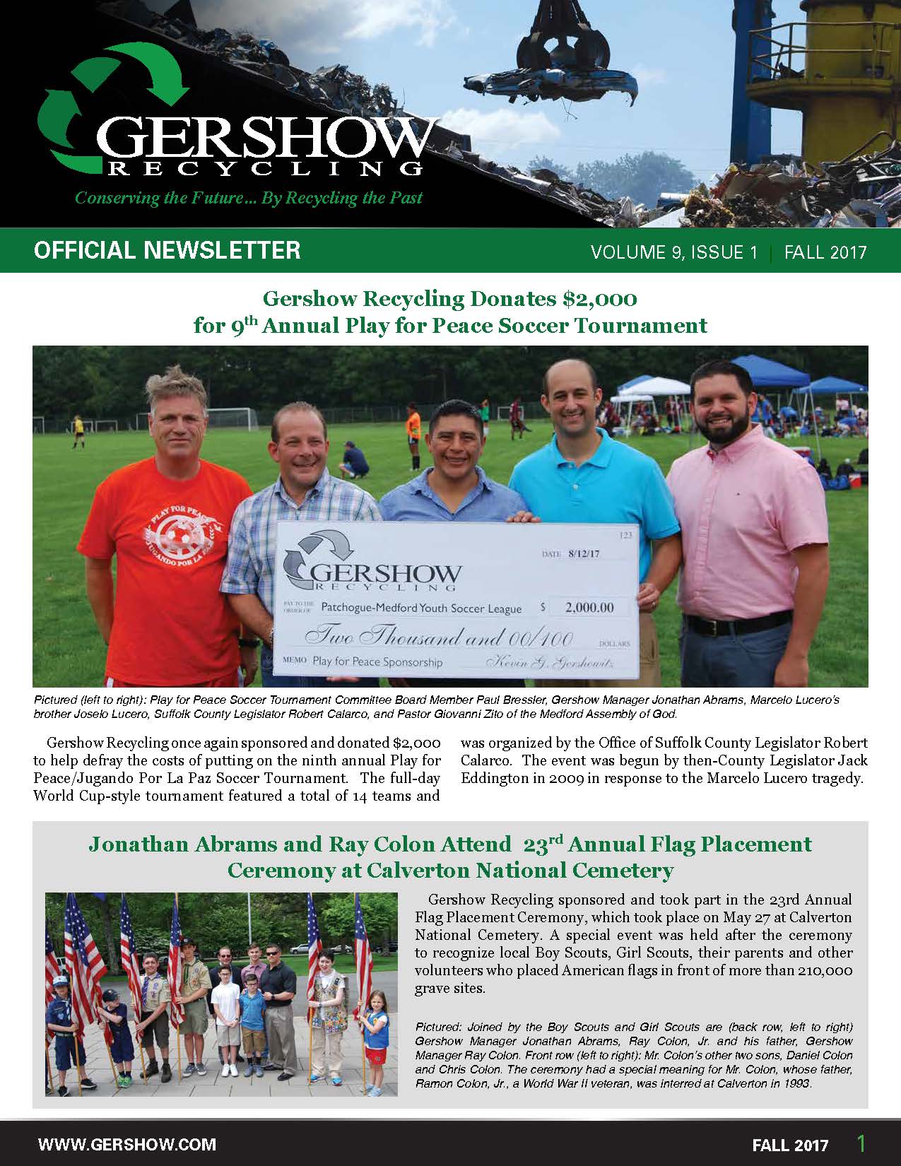 Gershow Recycling Newsletter