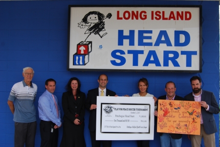 Play for Peace Sponsors Present Long Island Head Start in Patchogue with $1,000 to Use in Support of Educational Services