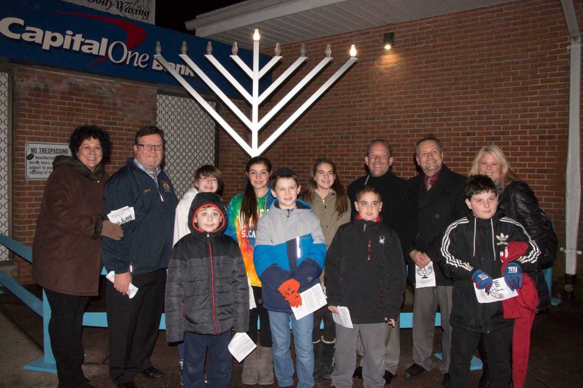 Gershow Recycling Donates New Menorah to the Patchogue Community