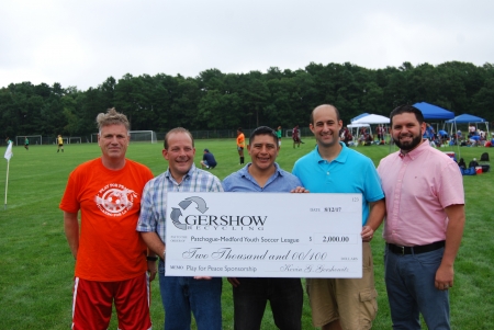 Gershow Recycling Donates $2,000 for 9th Annual Play for Peace Soccer Tournament