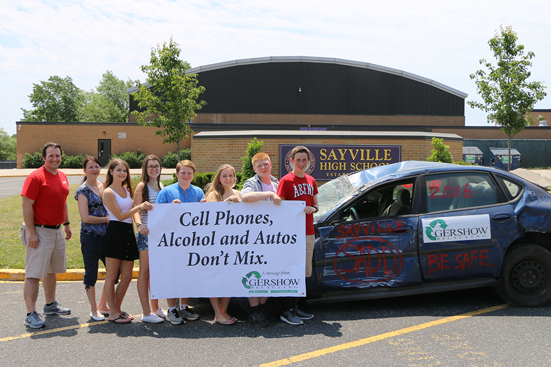 Gershow Recycling Helps Sayville High School SADD Teach Students about the Dangers of Drunk or Distracted Driving