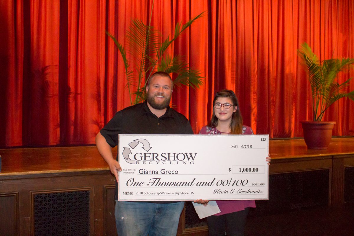 Gershow Recycling Grants Environmental Conservation Scholarship to Bay Shore High School Graduating Senior Gianna Greco