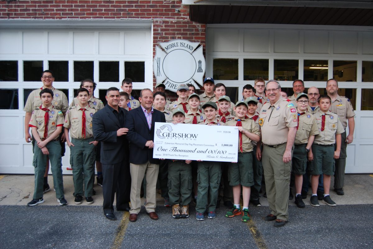 Gershow Recycling Supports Boy Scout Leader’s Memorial Day Flag Placement Committee