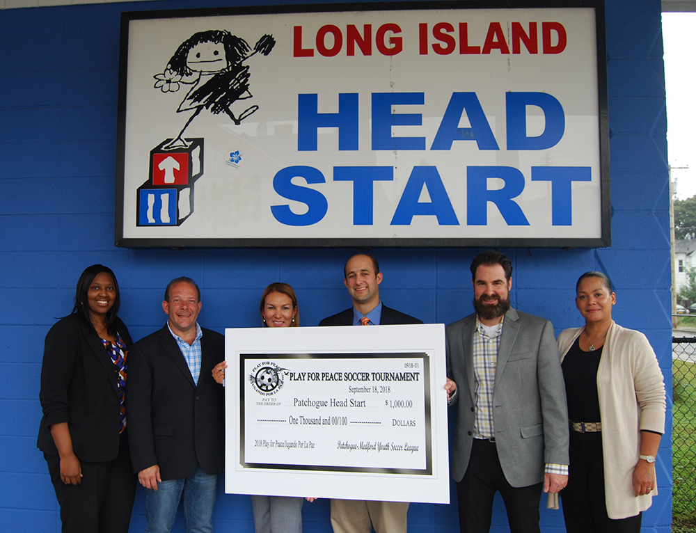 Play for Peace Sponsors Present Long Island Head Start in Patchogue with $1,000 Donation