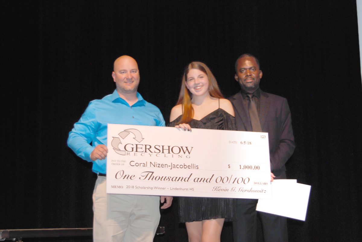 Gershow Recycling Grants Environmental Conservation Scholarship to Lindenhurst High School Graduating Senior Coral Nizen-Jacobellis