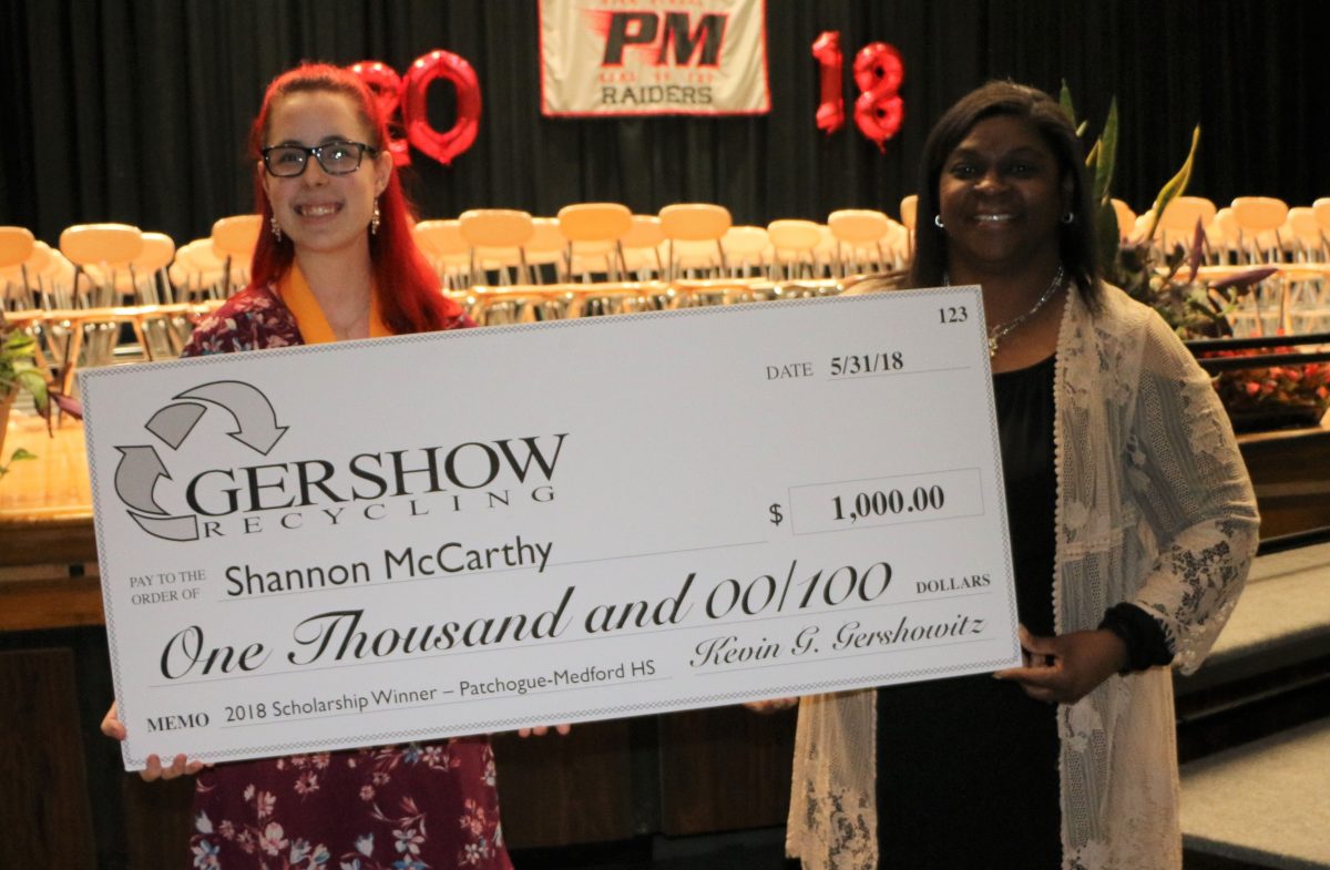 Gershow Recycling Grants Environmental Conservation Scholarship to Patchogue-Medford High School Graduating Senior Shannon McCarthy