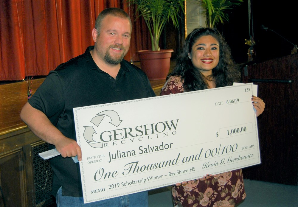 Gershow Recycling Grants Environmental Conservation Scholarship to Bay Shore High School Graduating Senior Juliana Salvador