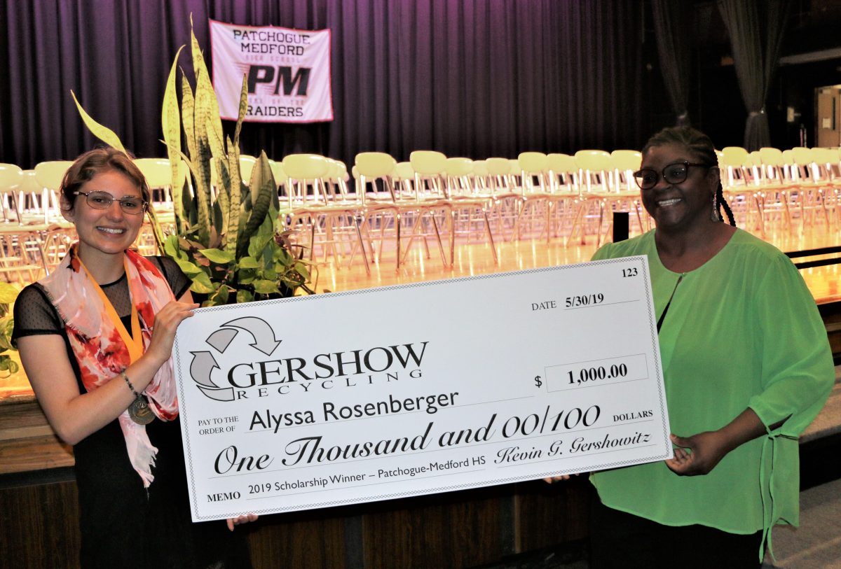 Gershow Recycling Grants Environmental Conservation Scholarship to Patchogue-Medford High School Graduating Senior Alyssa Rosenberger