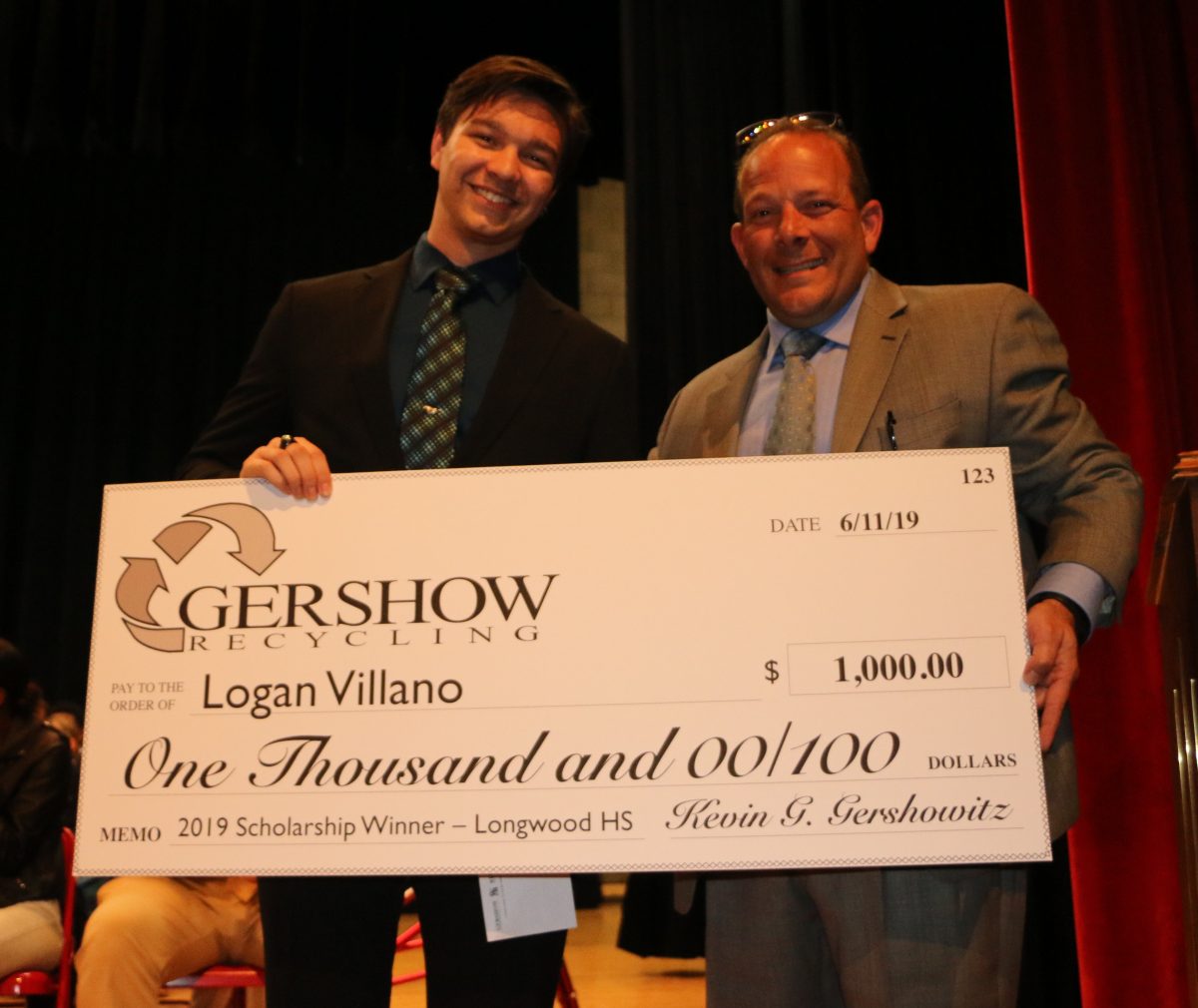 Gershow Recycling Grants Environmental Conservation Scholarship to Longwood High School Graduating Senior Logan Villano