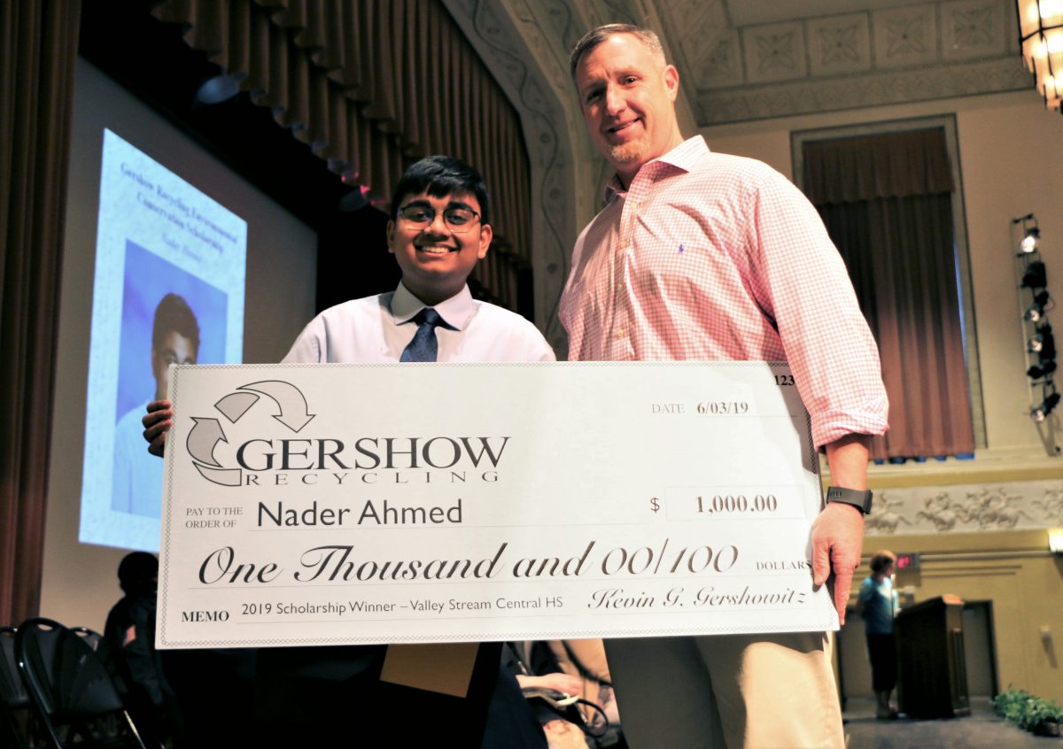 Gershow Recycling Grants Environmental Conservation Scholarship to Valley Stream High School Graduating Senior Nader Ahmed