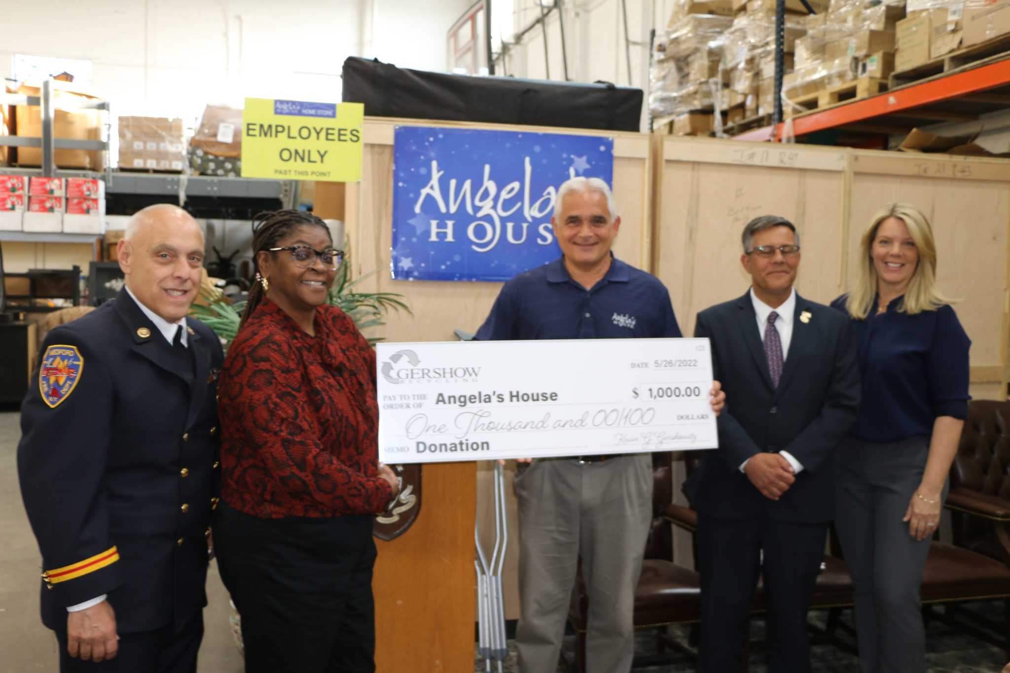 Gershow Recycling Donates 1,000 to Angela’s House Gershow Recycling