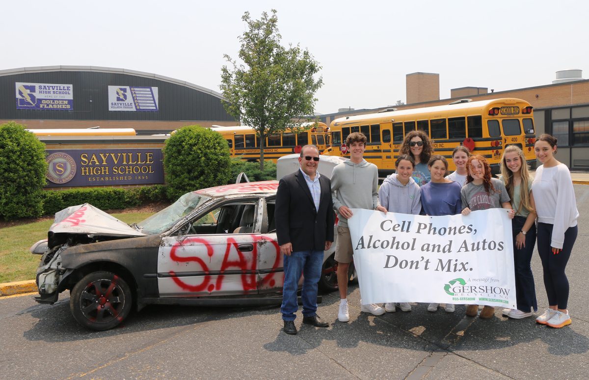 Gershow Recycling Donates Use of Junk Car to Sayville High School SADD Chapter