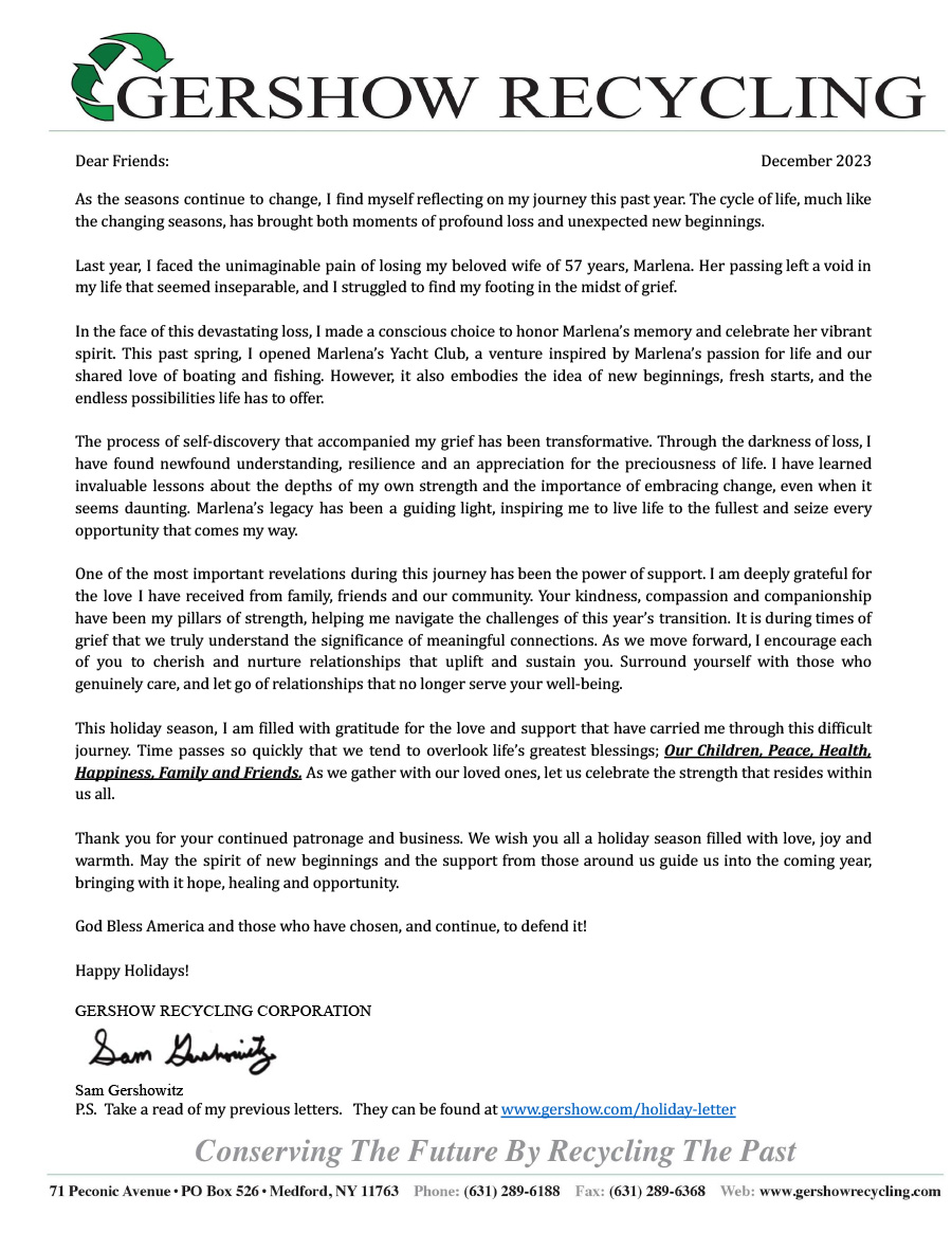2023 Holiday Letter