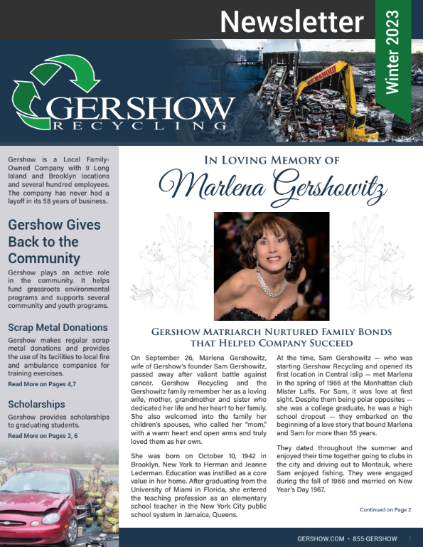 Gershow Recycling Newsletter